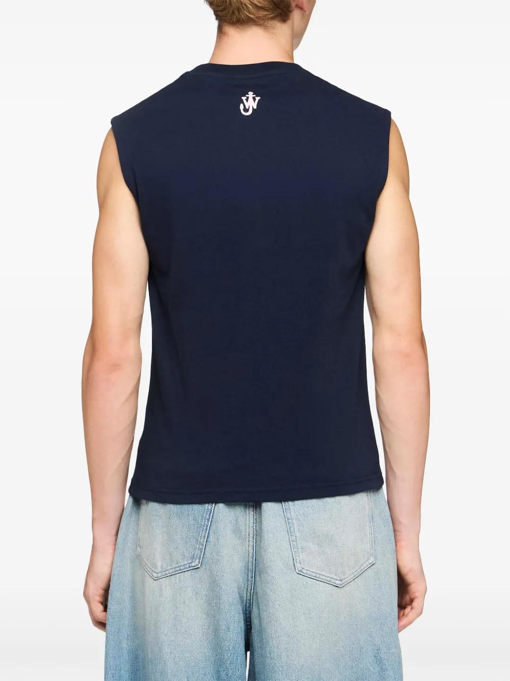 slogan-print tank top Product Image