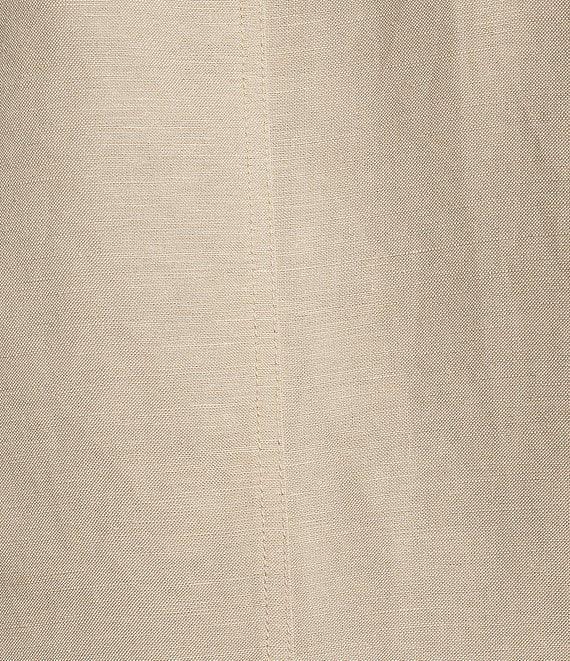 Kasper Linen Blend Notch Collar 3/4 Sleeve Open Seam Jacket Product Image
