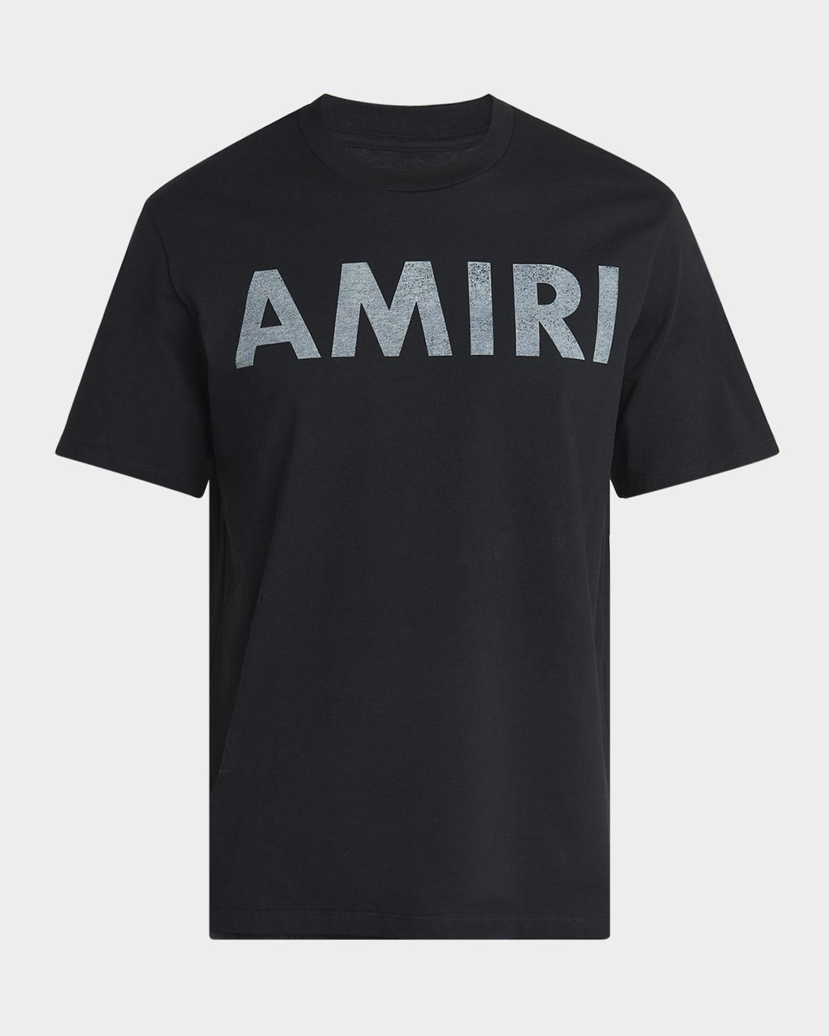 AMIRI Black Cotton T-shirt With Bold Logo Statement Product Image