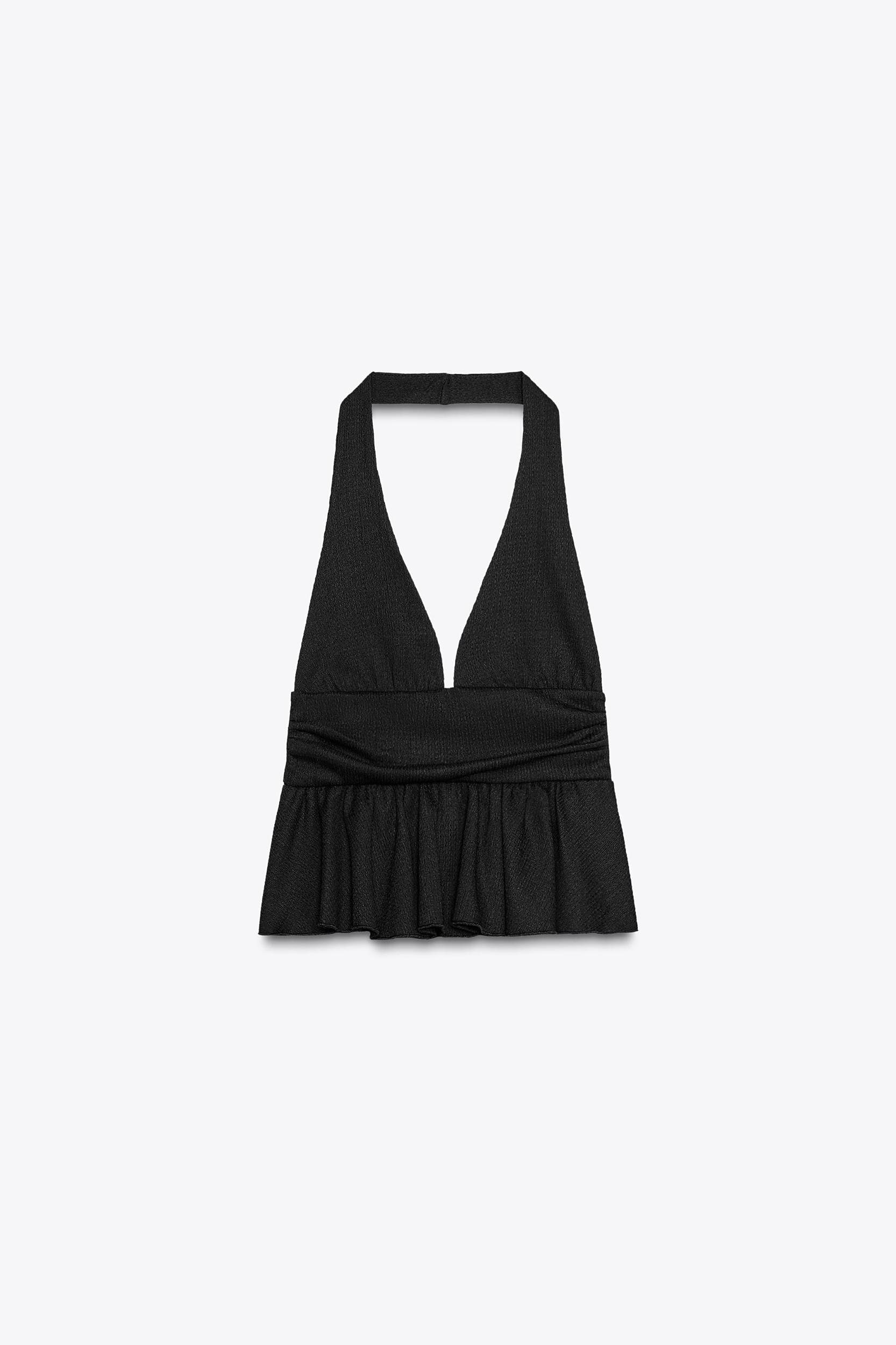 RUFFLED HALTER TOP Product Image