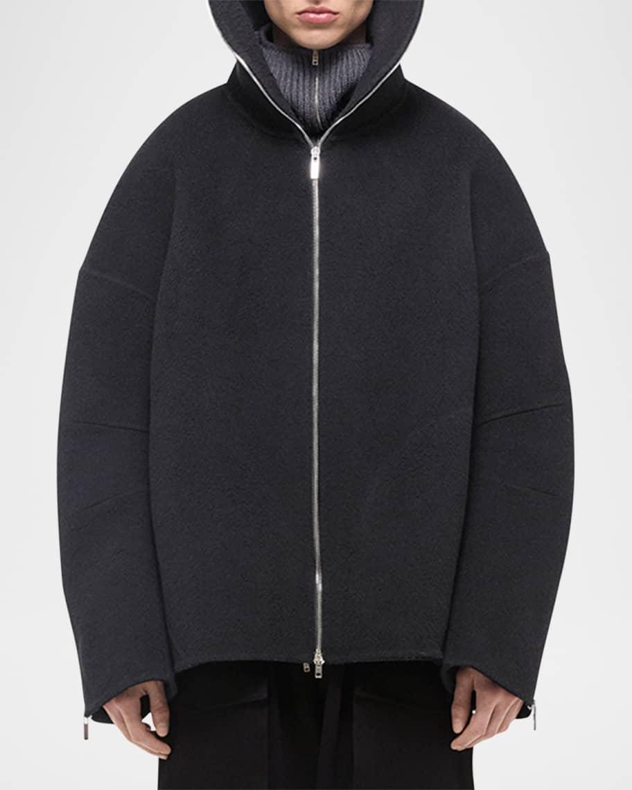 Mens Wool Hooded Coat Product Image