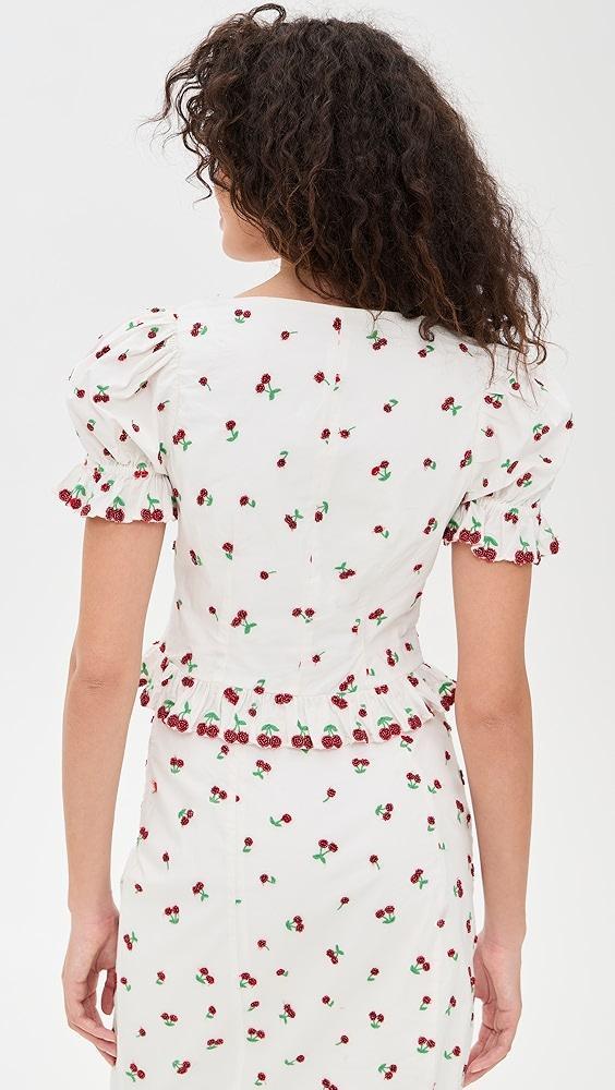 For Love & Lemons Beaded Cherries Top | Shopbop Product Image