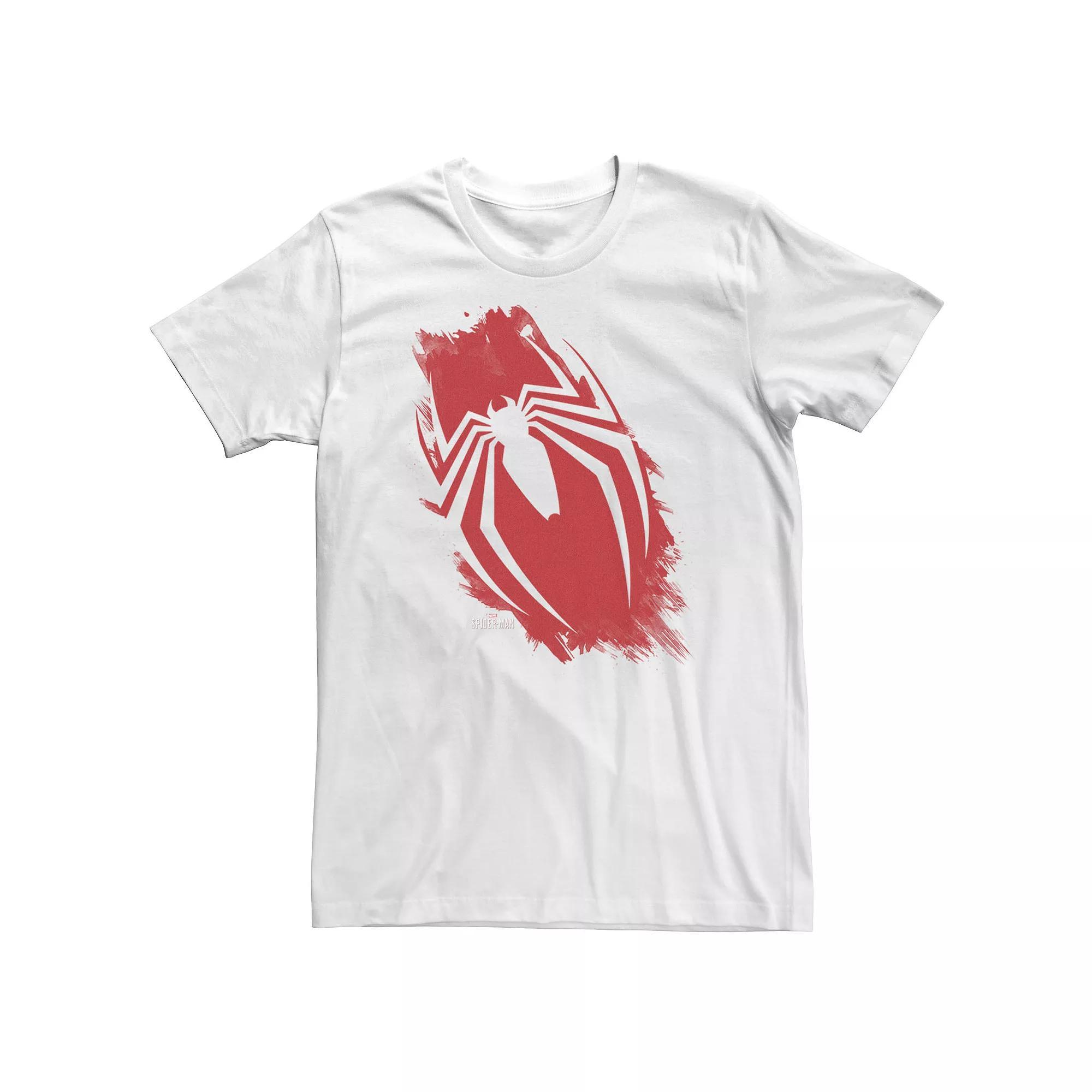 Big & Tall Marvel Spider-Man Game Painted Icon Tee, Men's, Size: 3XL Tall, White Product Image