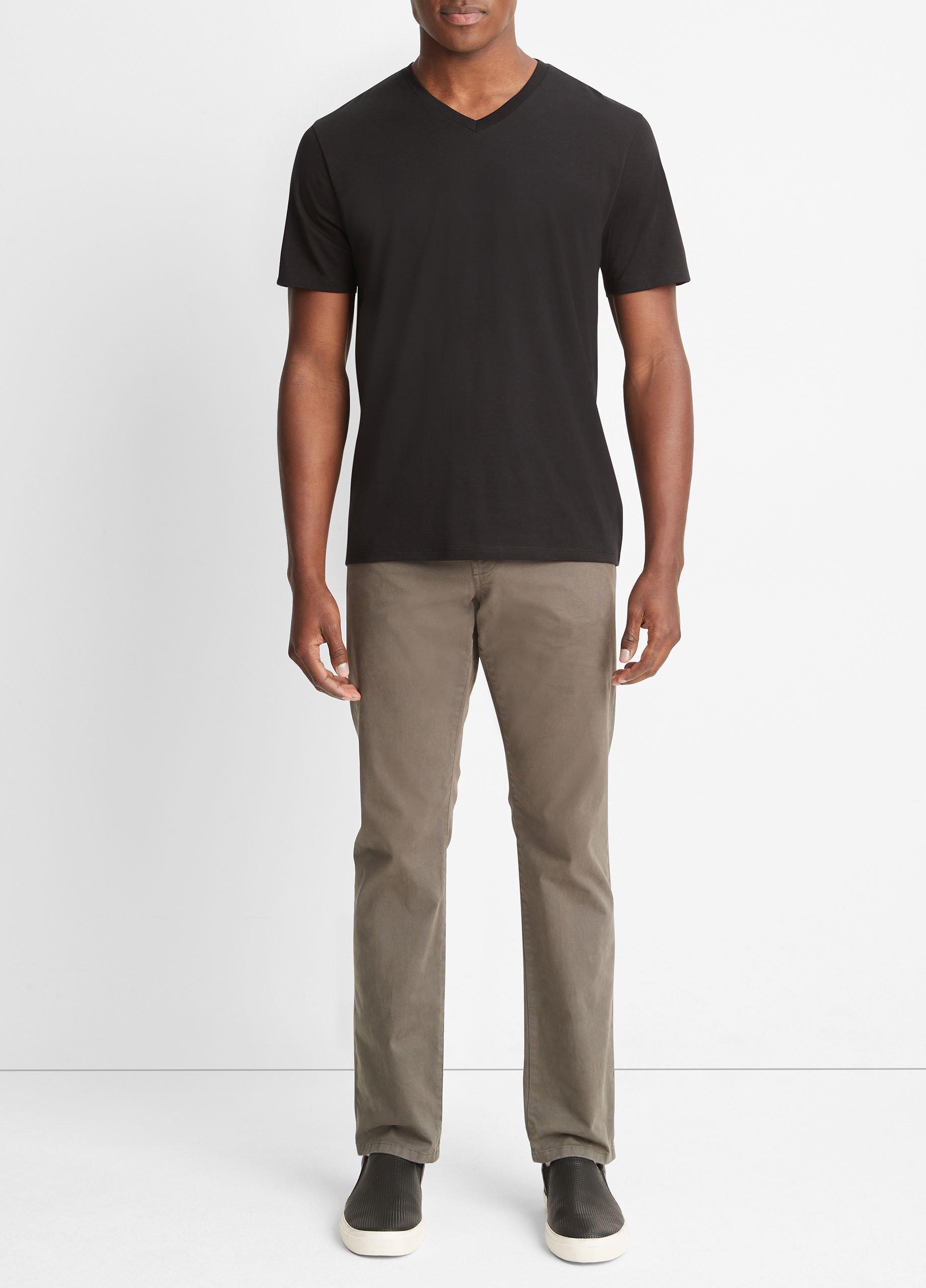 Pima Cotton V-Neck T-Shirt Product Image