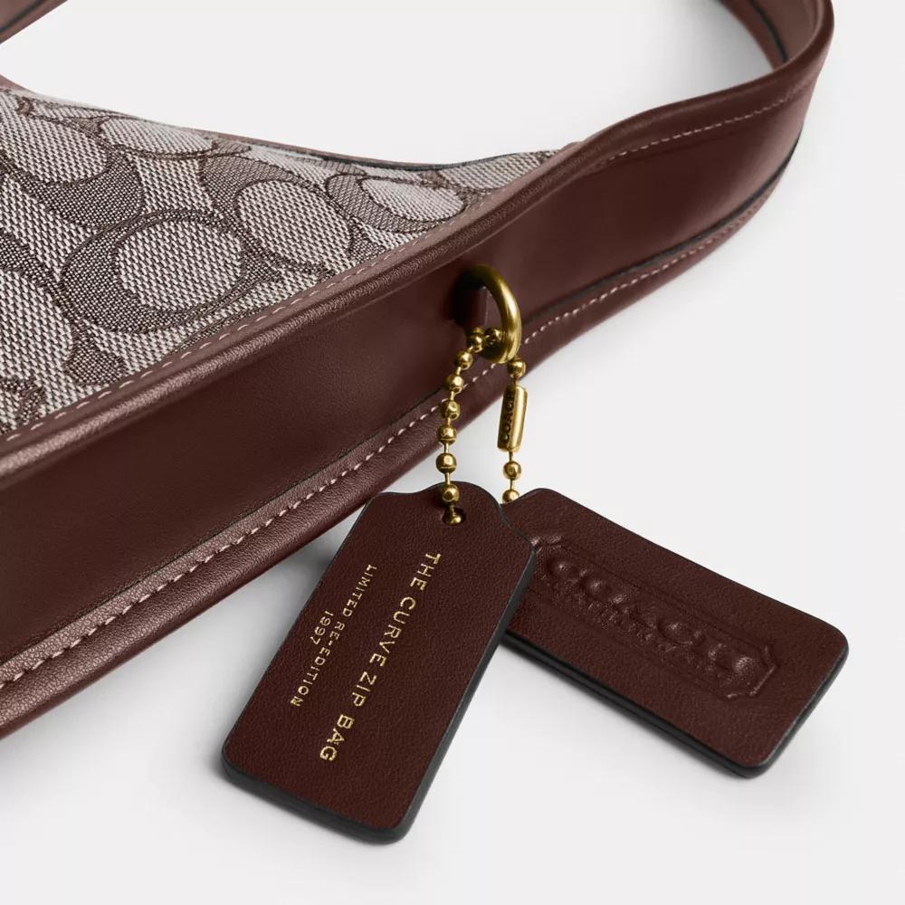 Curve Zip Bag In Signature Jacquard Product Image