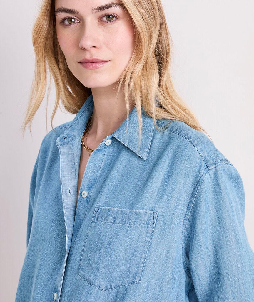 Relaxed Chambray Button-Down Product Image