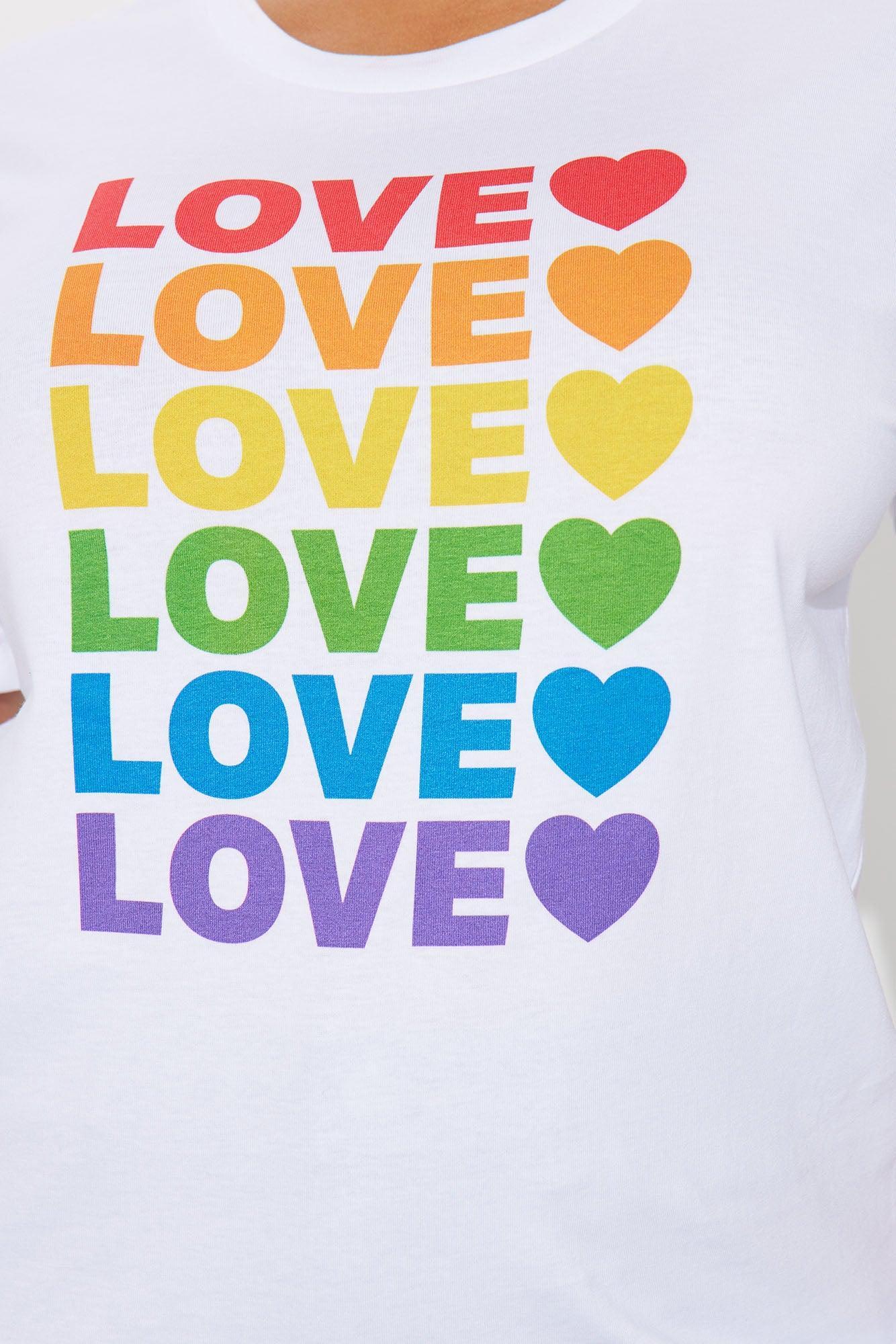 Love Is Love Heart Tee - White Product Image