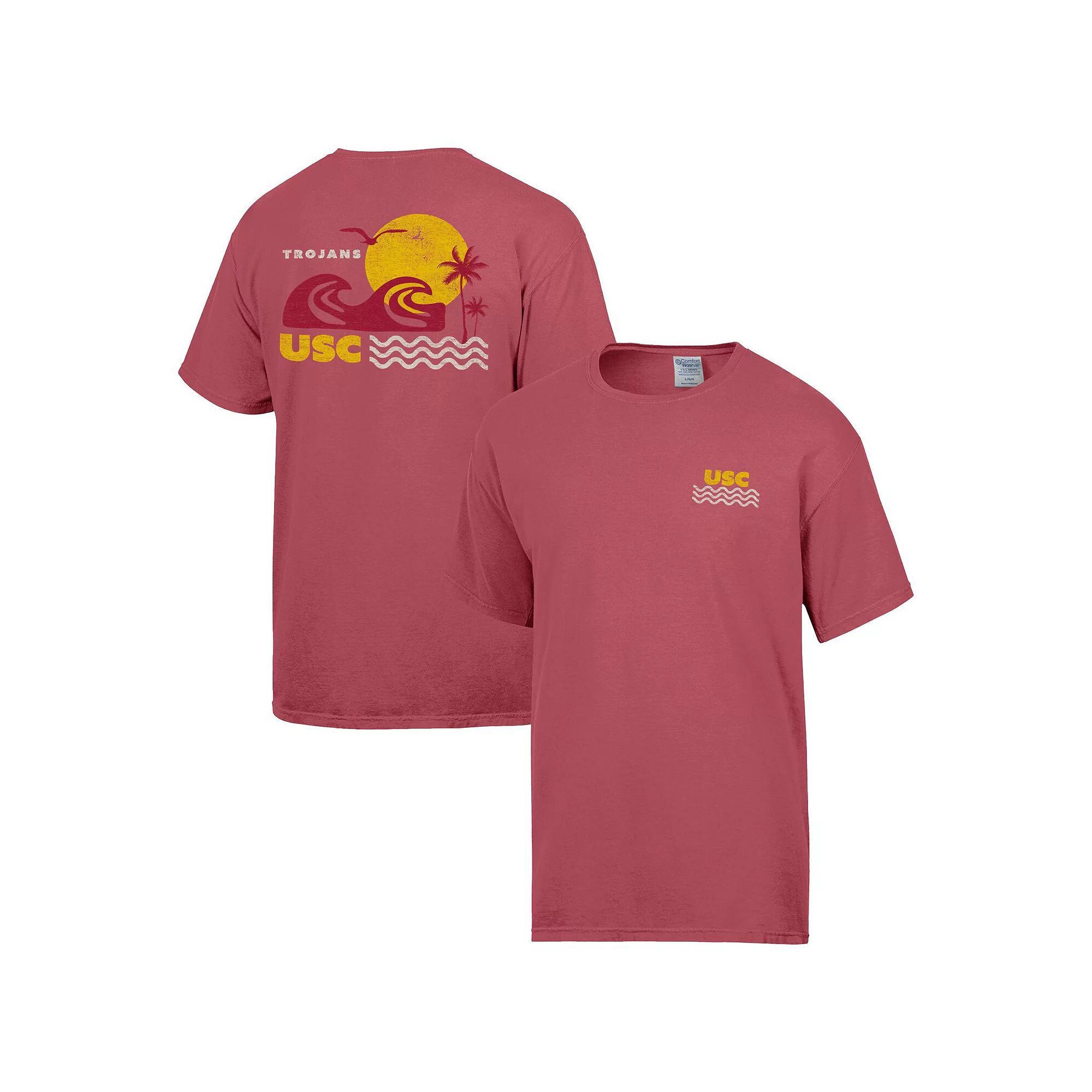 Men's ComfortWash  Cardinal USC Trojans Waves T-Shirt, Size: XL, Red Product Image