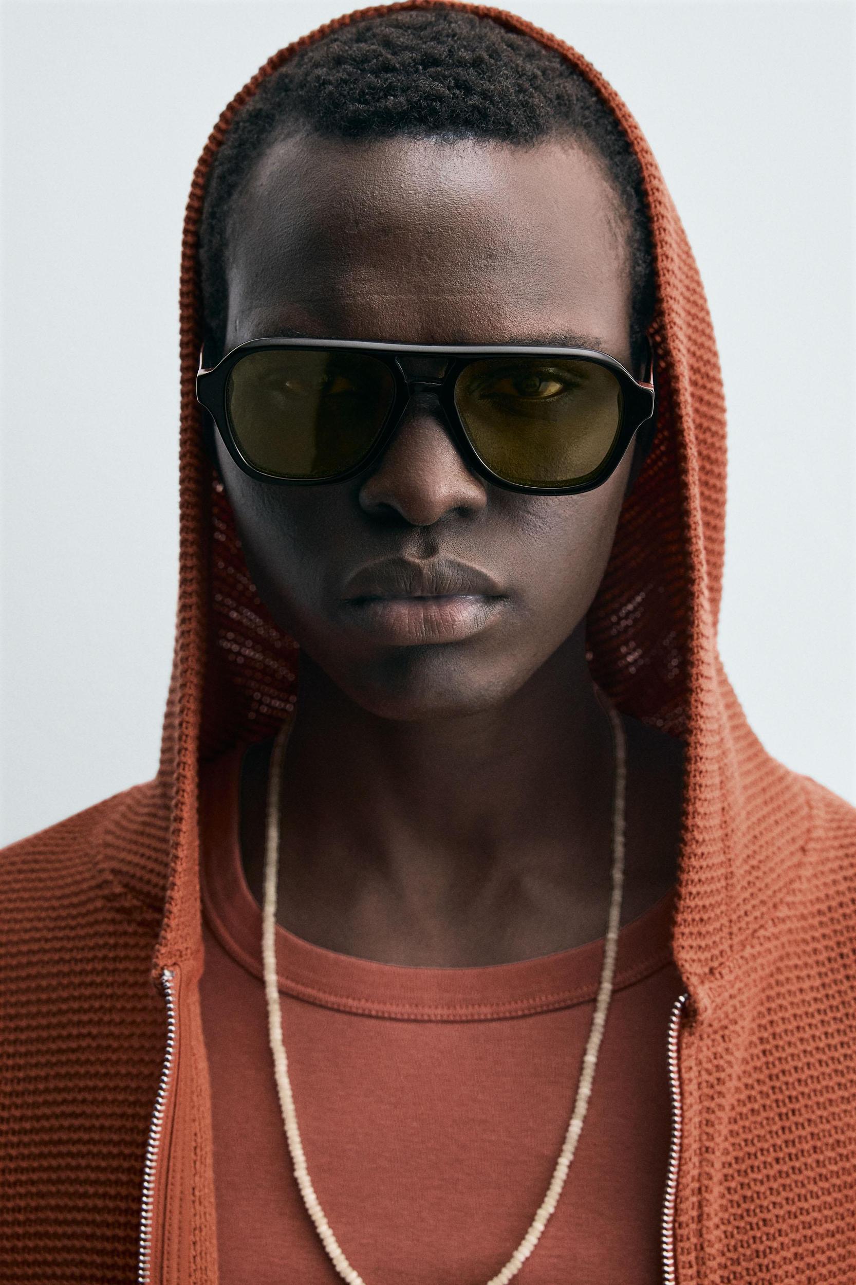 OPEN WEAVE HOODED SWEATSHIRT Product Image