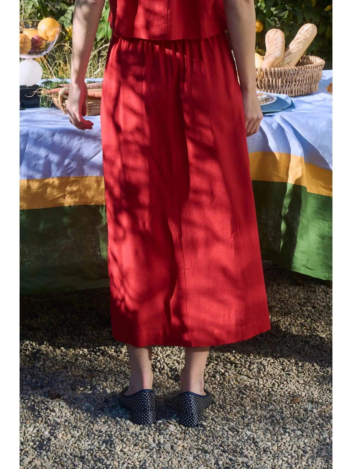 Button Front Midi Skirt Product Image