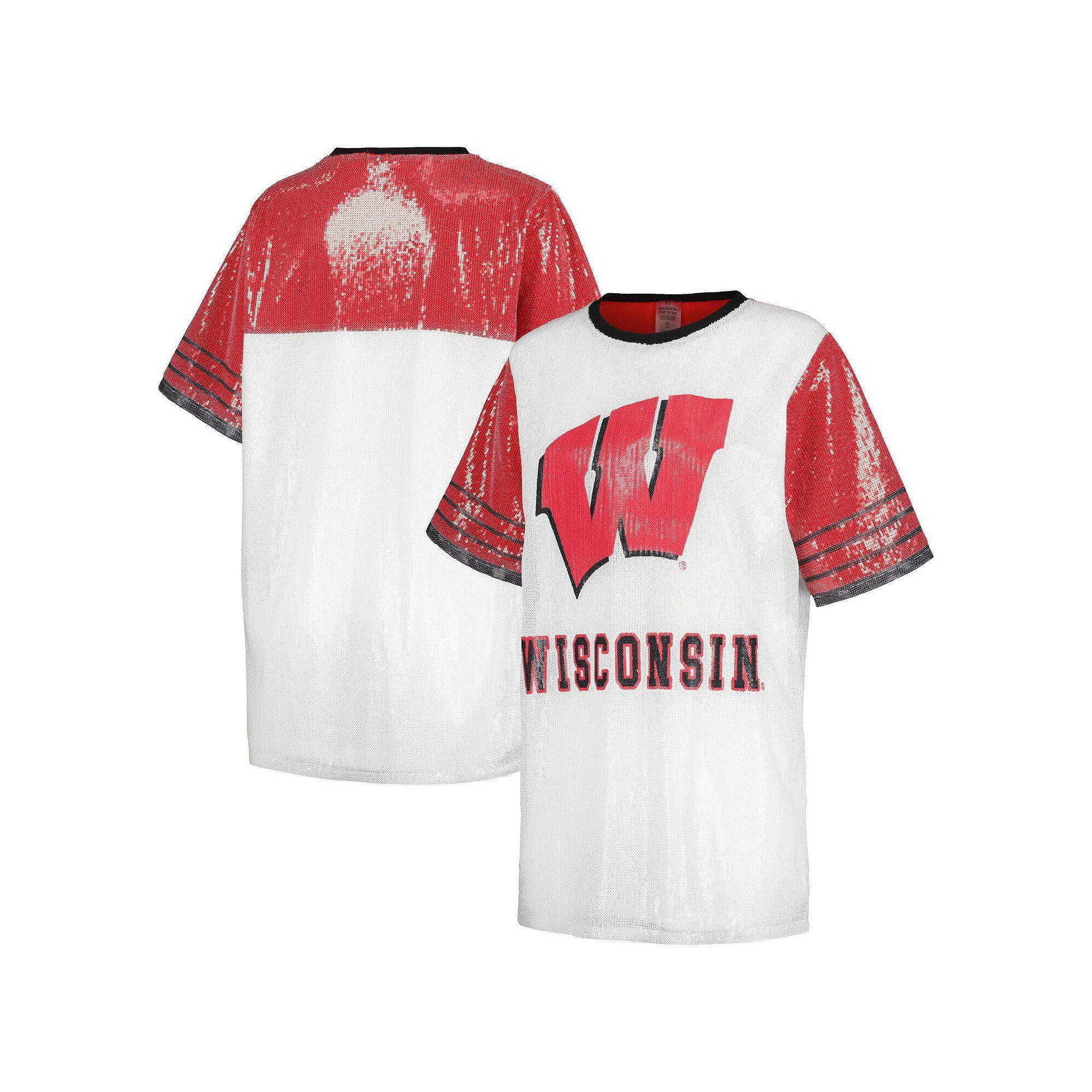 Women's Gameday Couture White Wisconsin Badgers Chic Full Sequin Jersey Dress, Size: XL Product Image