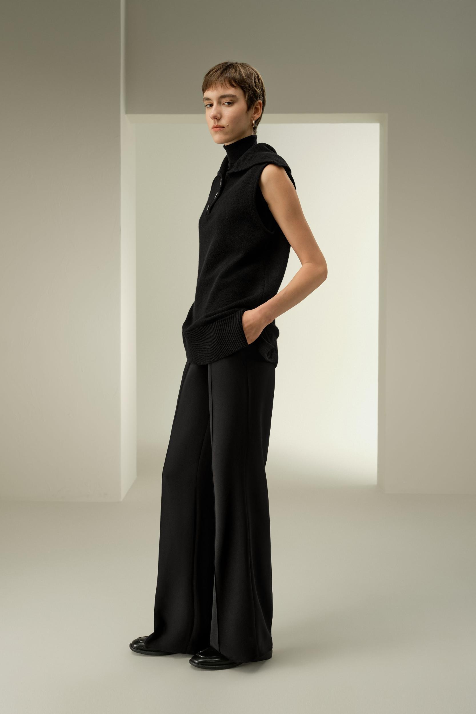 Vintage-Inspired Sailor Collar Top Product Image