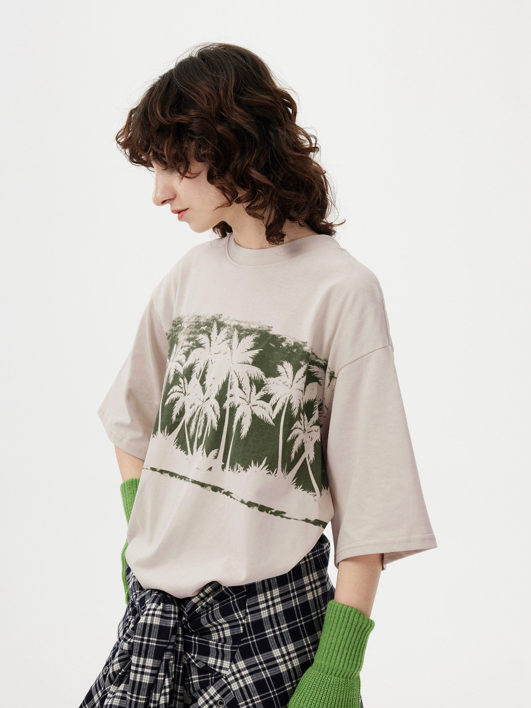 Aelfric Eden Coconut Tree Print Tee Product Image