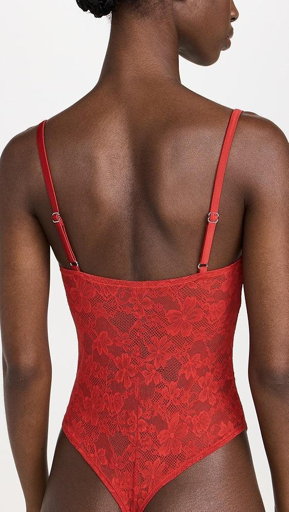 Fleur du Mal Le Stretch Lace Thong Bodysuit | Shopbop Product Image