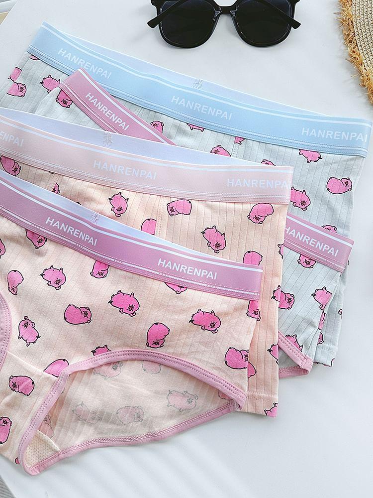 Couple Matching Set: Pig Print Panties + Boxers Product Image