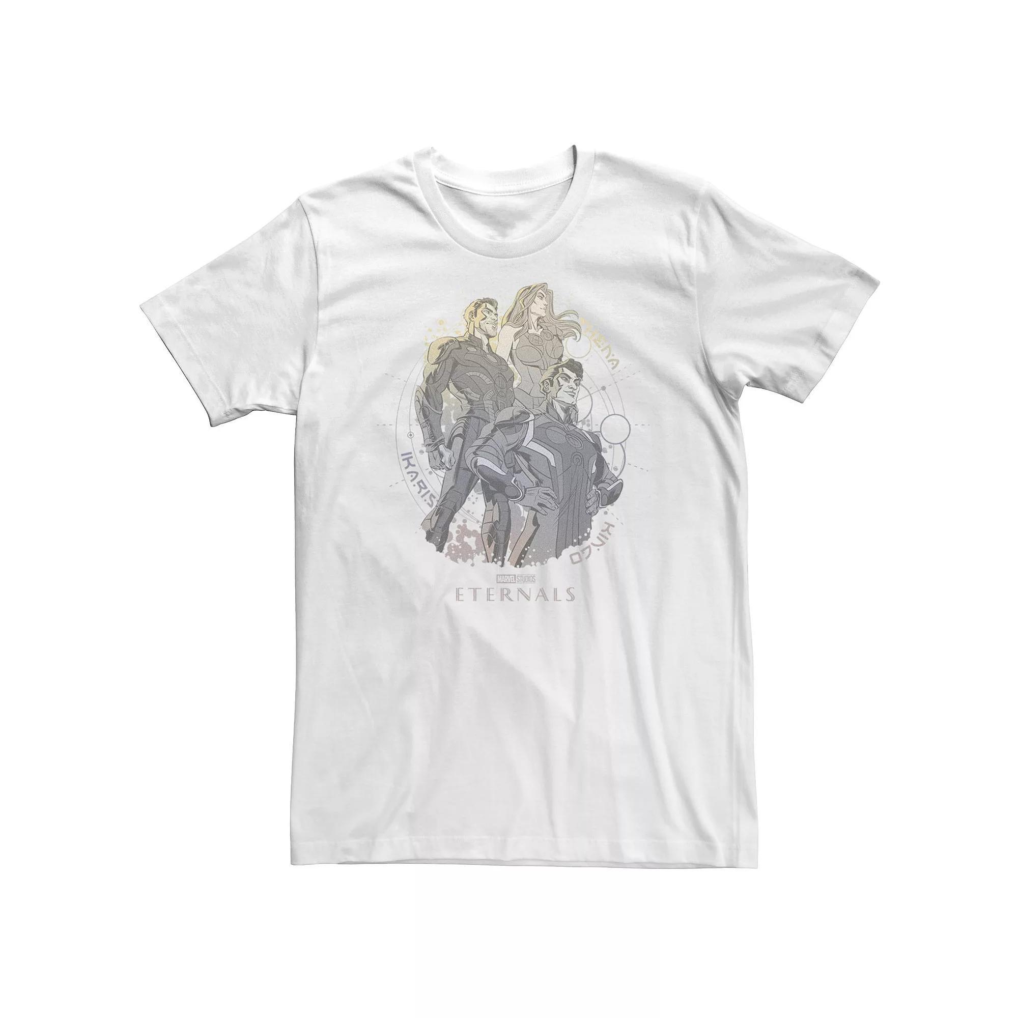 Big & Tall Marvel Eternals The Immortals Of Earth Sketched Collage Tee, Boy's,  Product Image