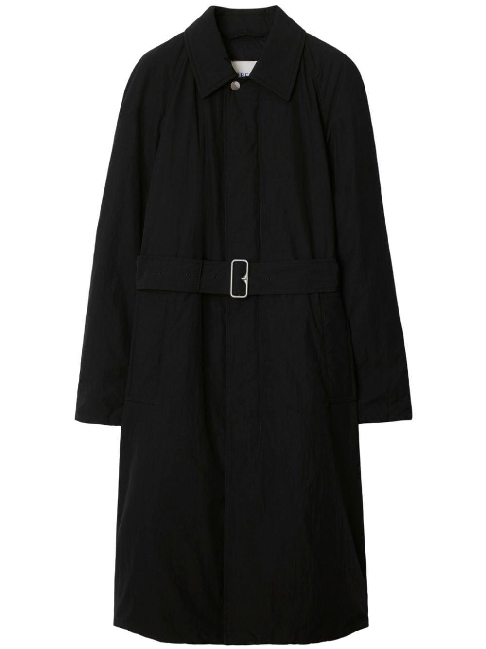 BURBERRY Wool Twill Car Coat In Black Product Image