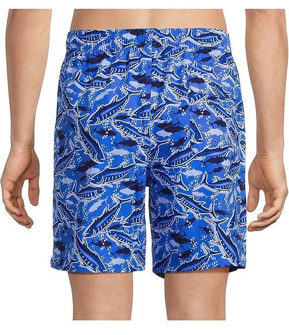 Vineyard Vines Chappy Fish Print 7#double; Inseam Swim Trunks Product Image