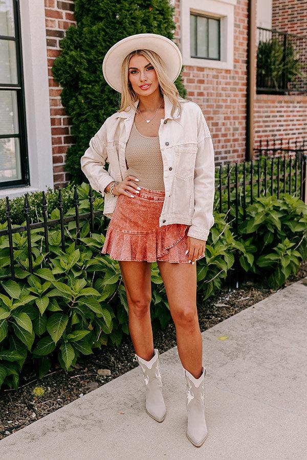 Classic Charm Denim Jacket in Cream Product Image