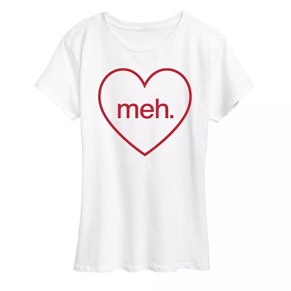 Women's Meh Heart Graphic Tee,  Product Image
