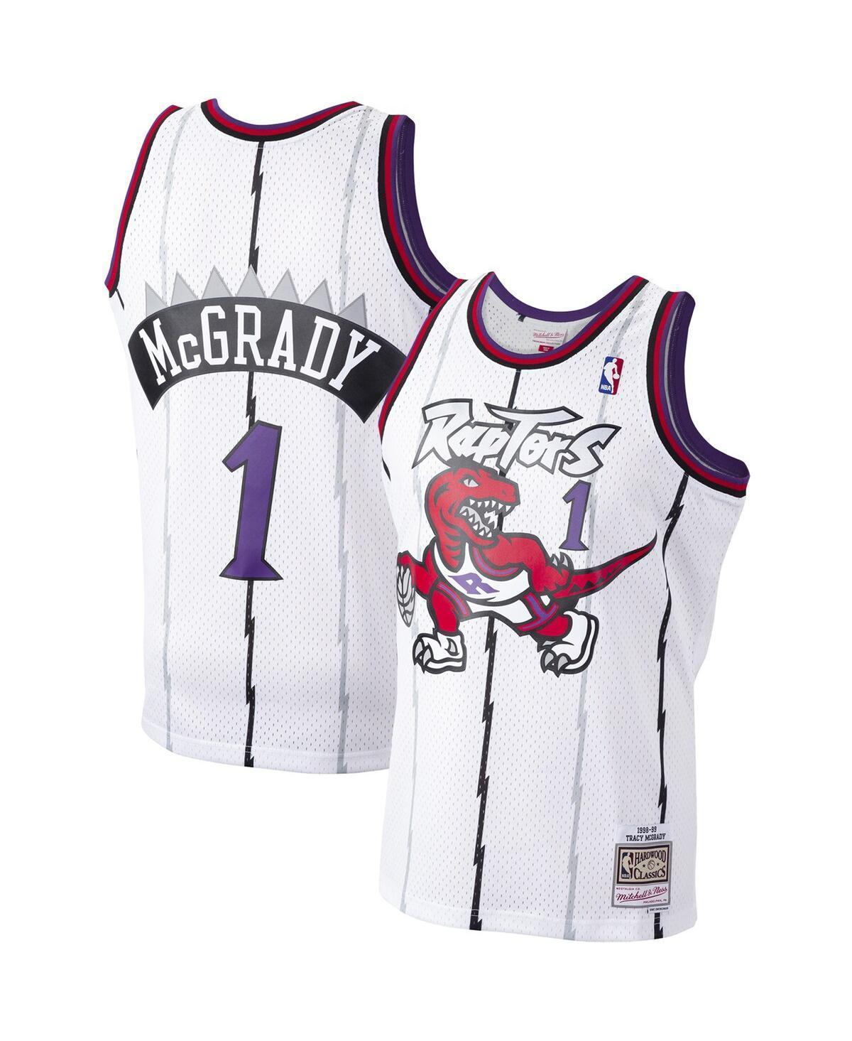 Mens Mitchell & Ness Tracy McGrady White Toronto Raptors 1998-99 Hardwood Classics Swingman Player Jersey Product Image