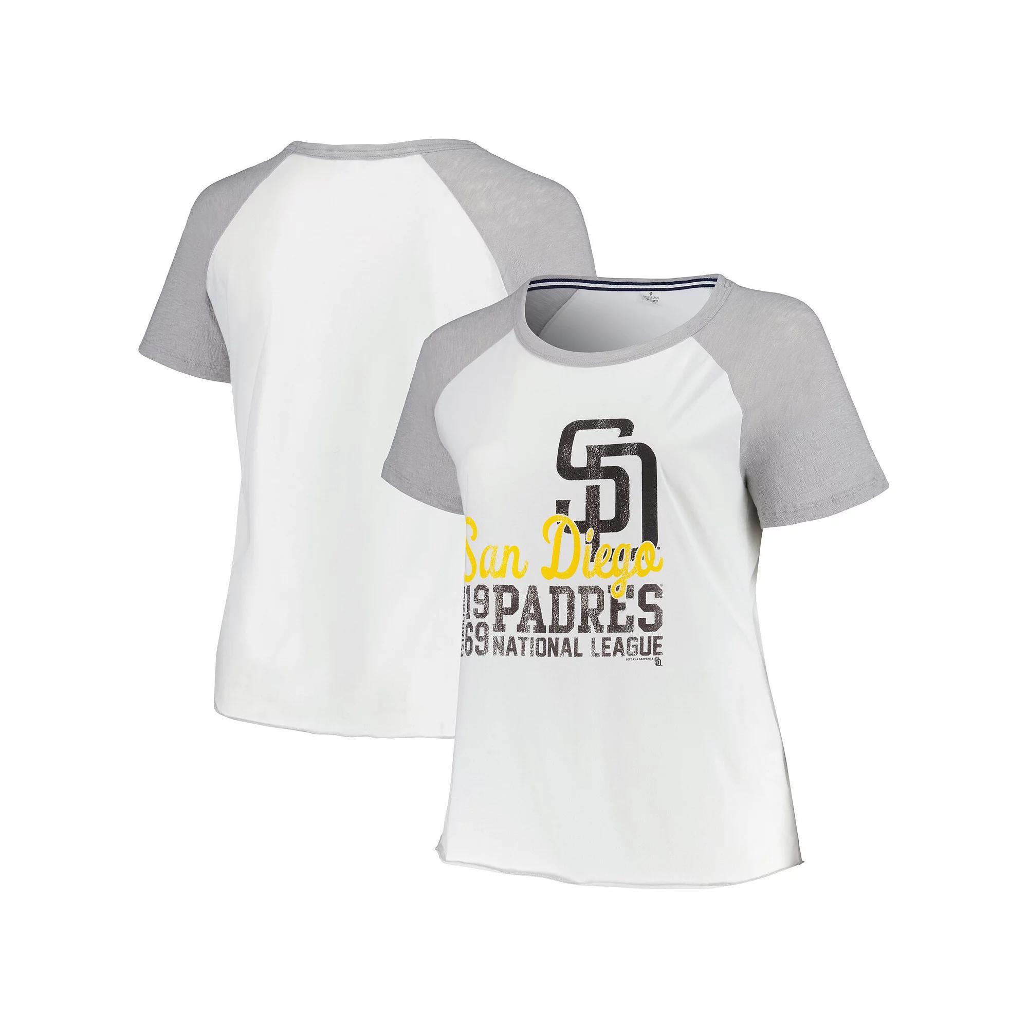 Women's Soft as a Grape White San Diego Padres Plus  Product Image