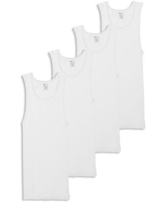 Mens Jockey 4-Pack Fitted Tank Top A-Shirts Product Image