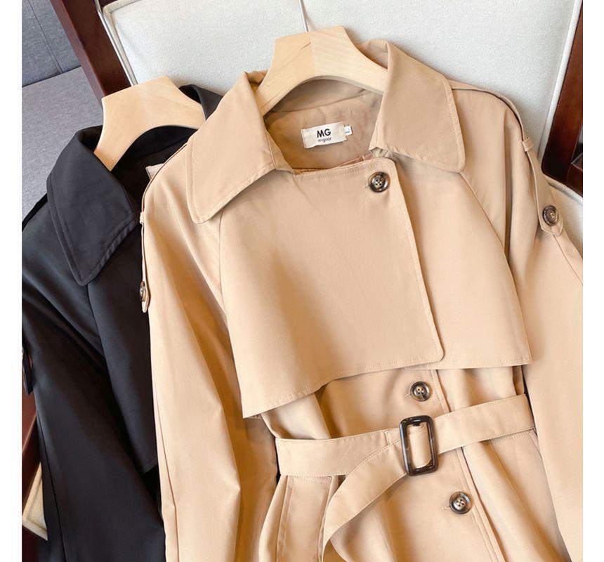 Plain Belted Trench Jacket Product Image
