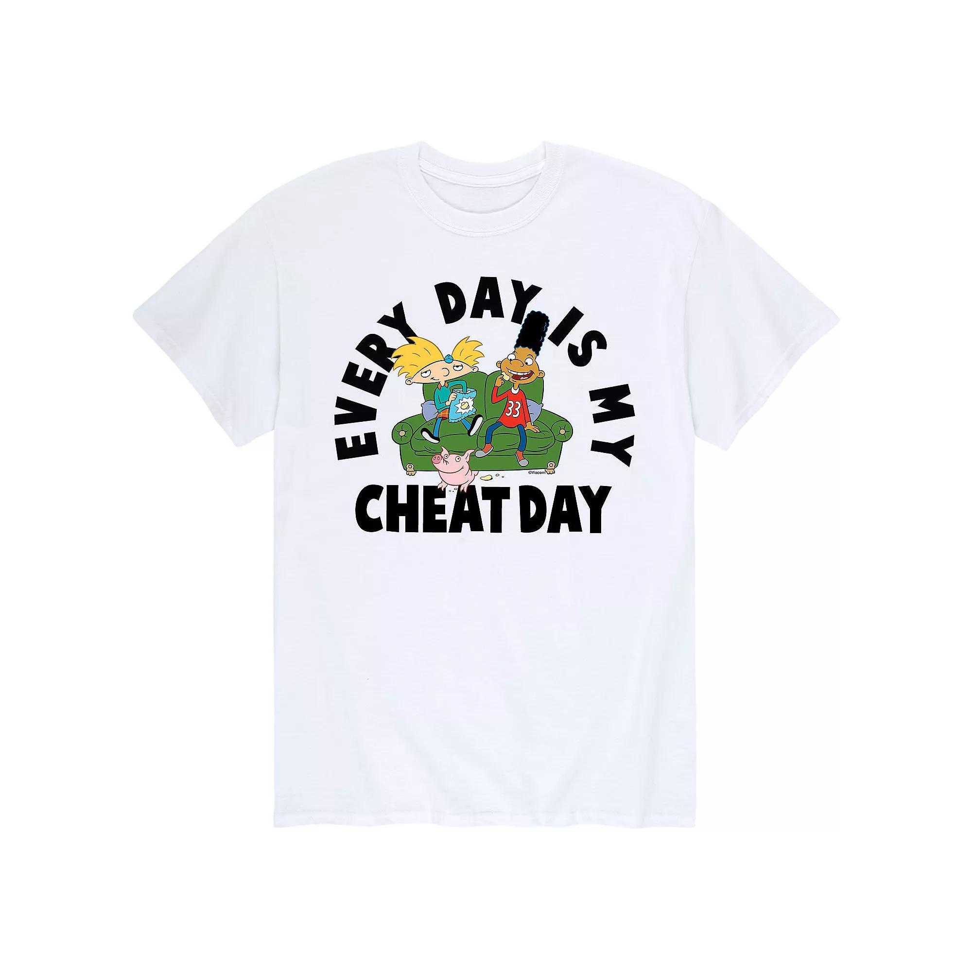 Men's Hey Arnold! Cheat Day Tee, Size: XL, White Product Image