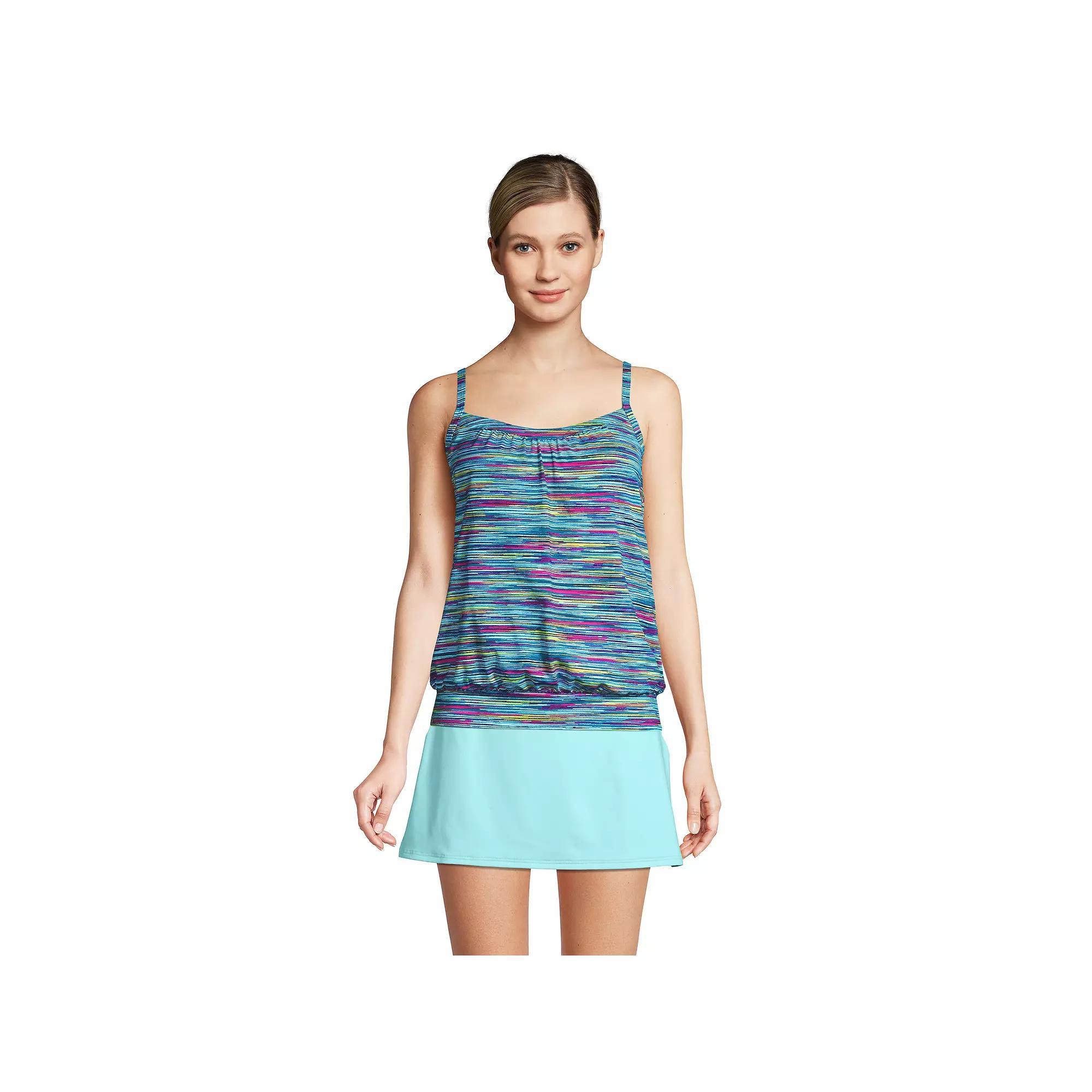 Women's Lands' End UPF 50 Blouson Tankini Swimsuit Top,  Product Image