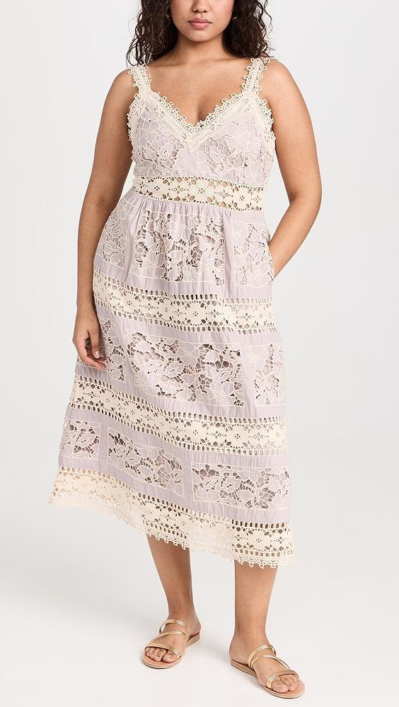 Sea Joah Embroidery Sleeveless Midi Dress | Shopbop Product Image