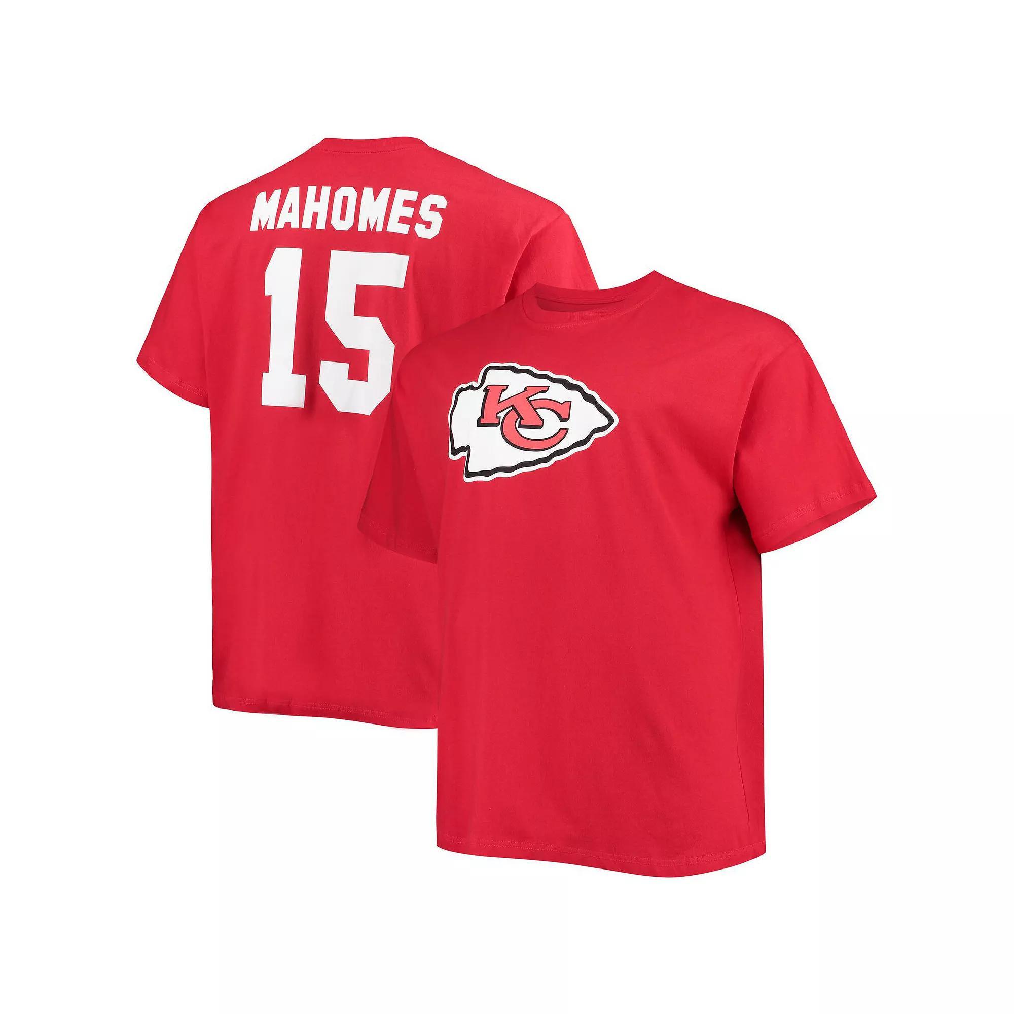 Men's Fanatics Branded Patrick Mahomes Red Kansas City Chiefs Big & Tall Player Name & Number T-Shirt,  Product Image