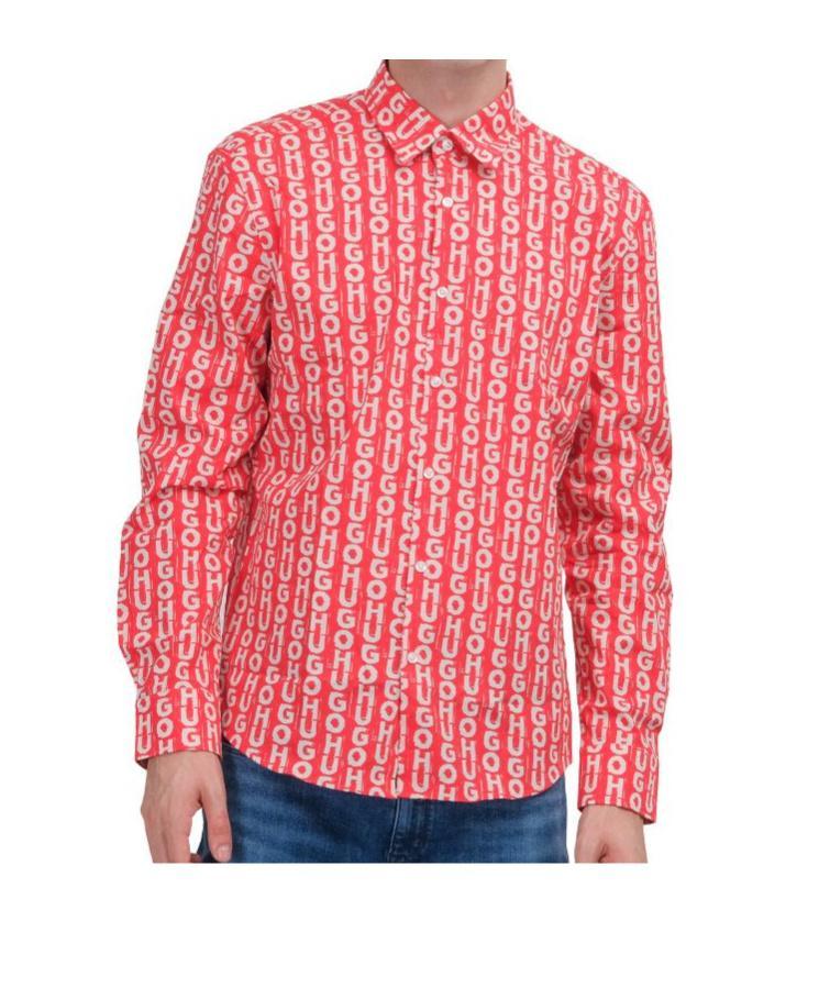 HUGO BOSS Long-sleeved Shirt In Red Product Image