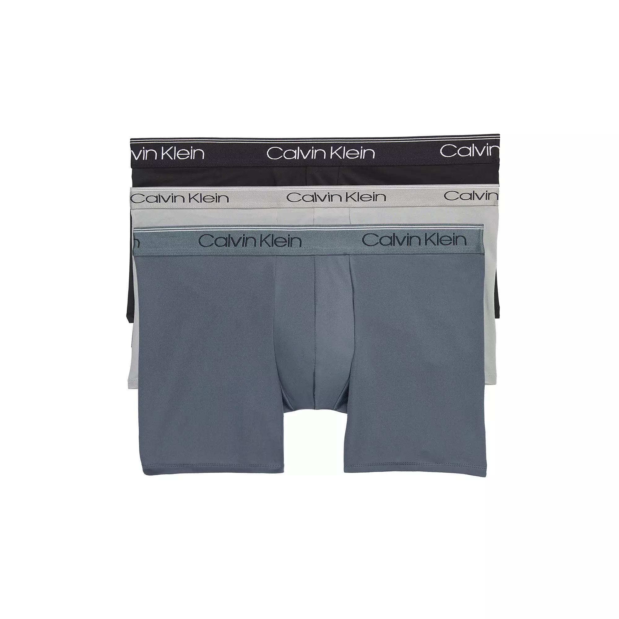 Men’s Calvin Klein 3-Pack Microfiber Stretch Low-Rise Trunks, Men's,  Product Image