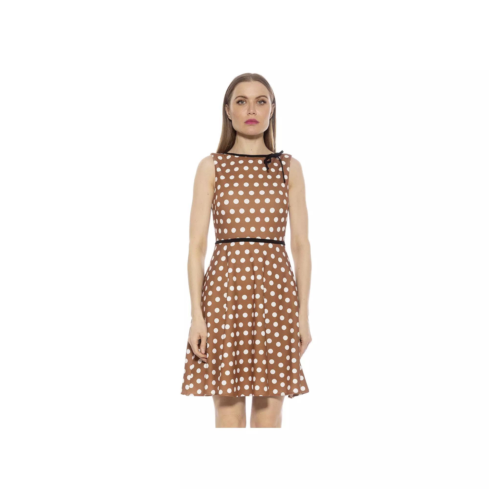 Women's ALEXIA ADMOR Ida Crewneck Fit And Flare Dress,  Product Image
