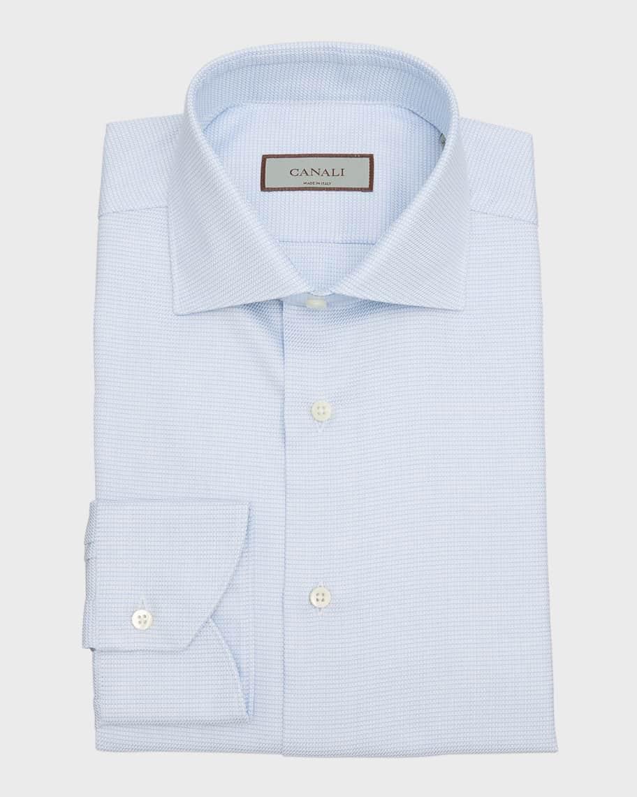 Men's Cotton Micro-Structure Dress Shirt Product Image