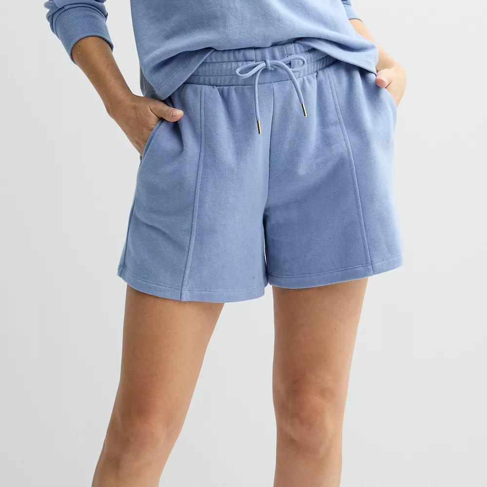 Women's Sonoma Goods For Life® French Terry Seam Detail Shorts, Size: Small, Blue Product Image