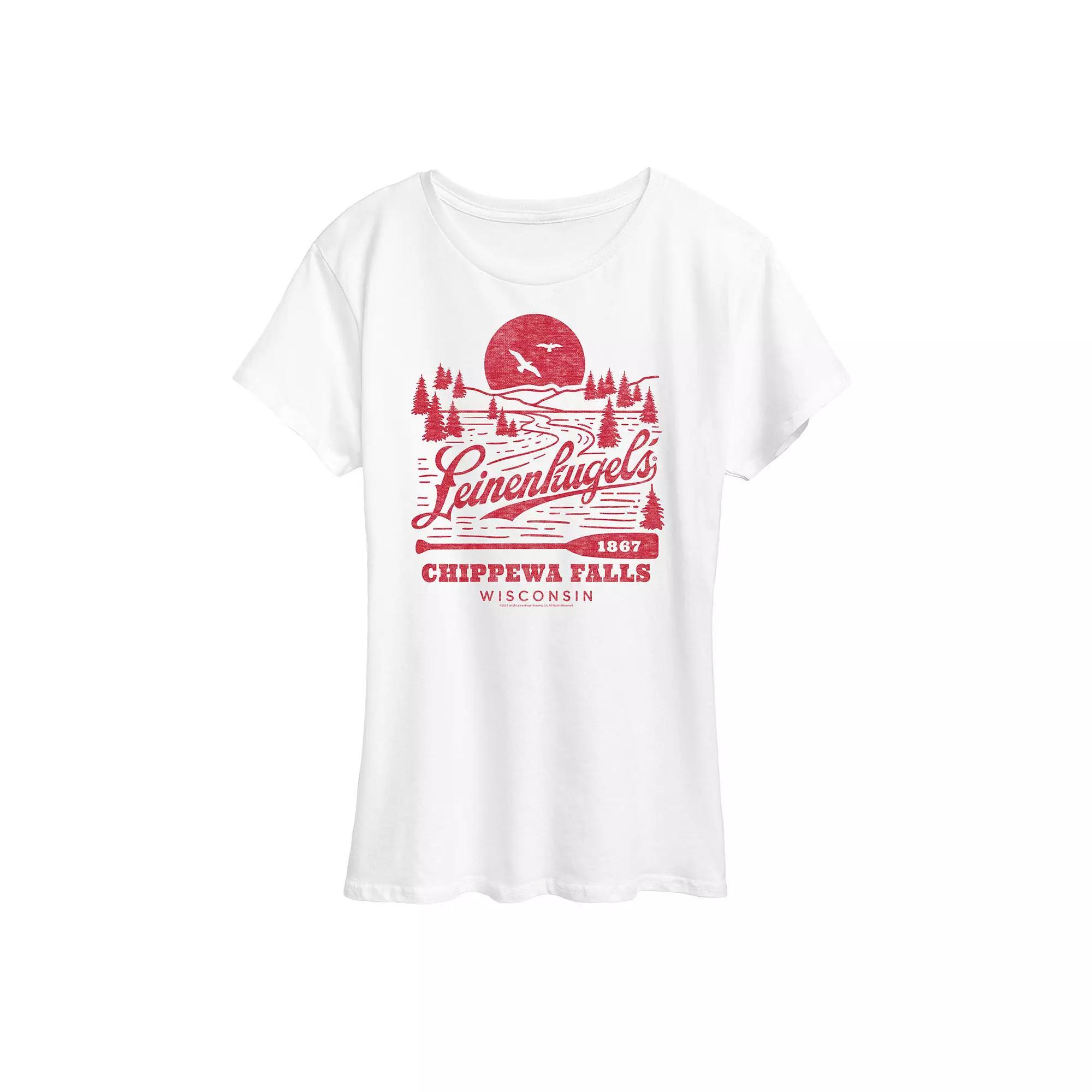 Women's Leinenkugel's Outdoor Scene Graphic Tee, Size: XXL, White Product Image