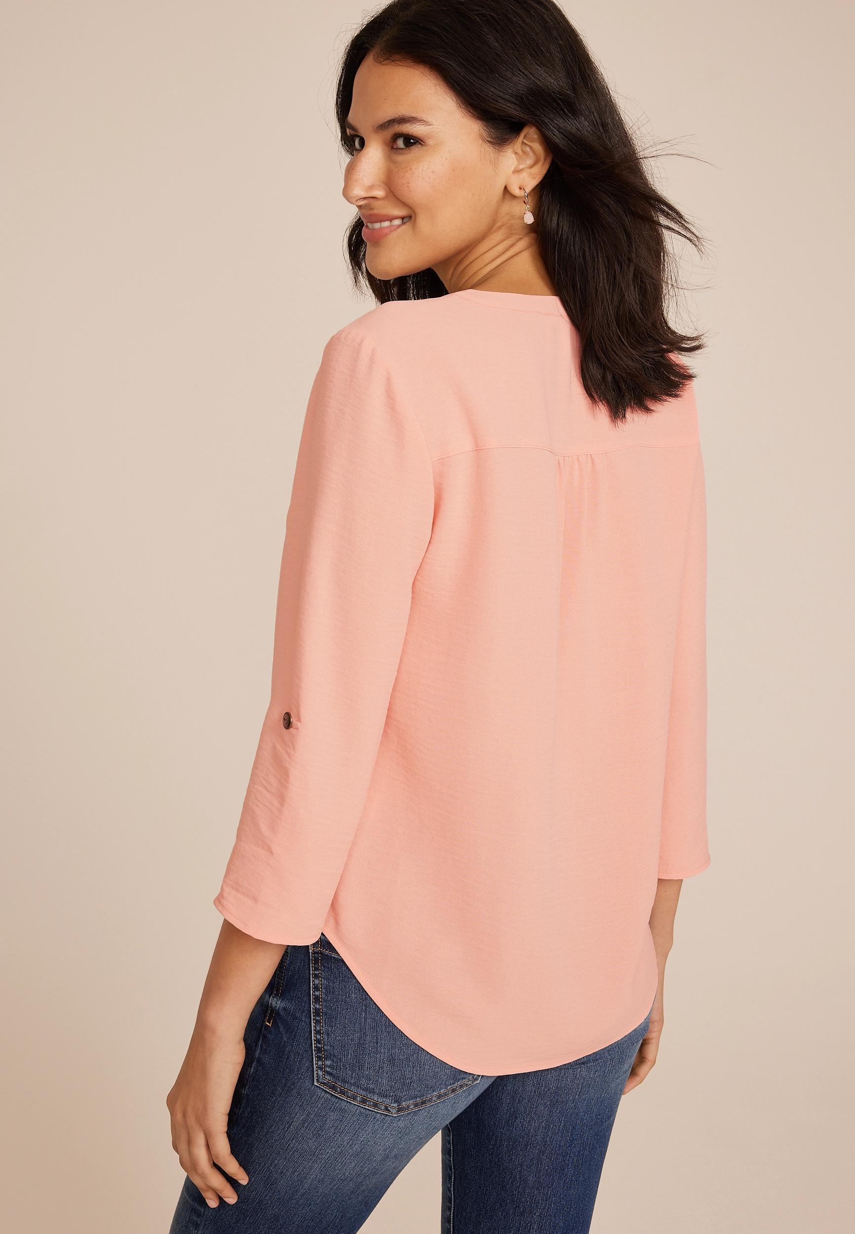Atwood 3/4 Sleeve Popover Blouse Product Image
