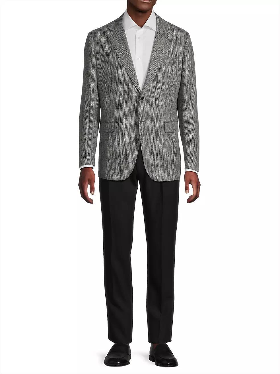 Herringbone Wool Sport Jacket Product Image