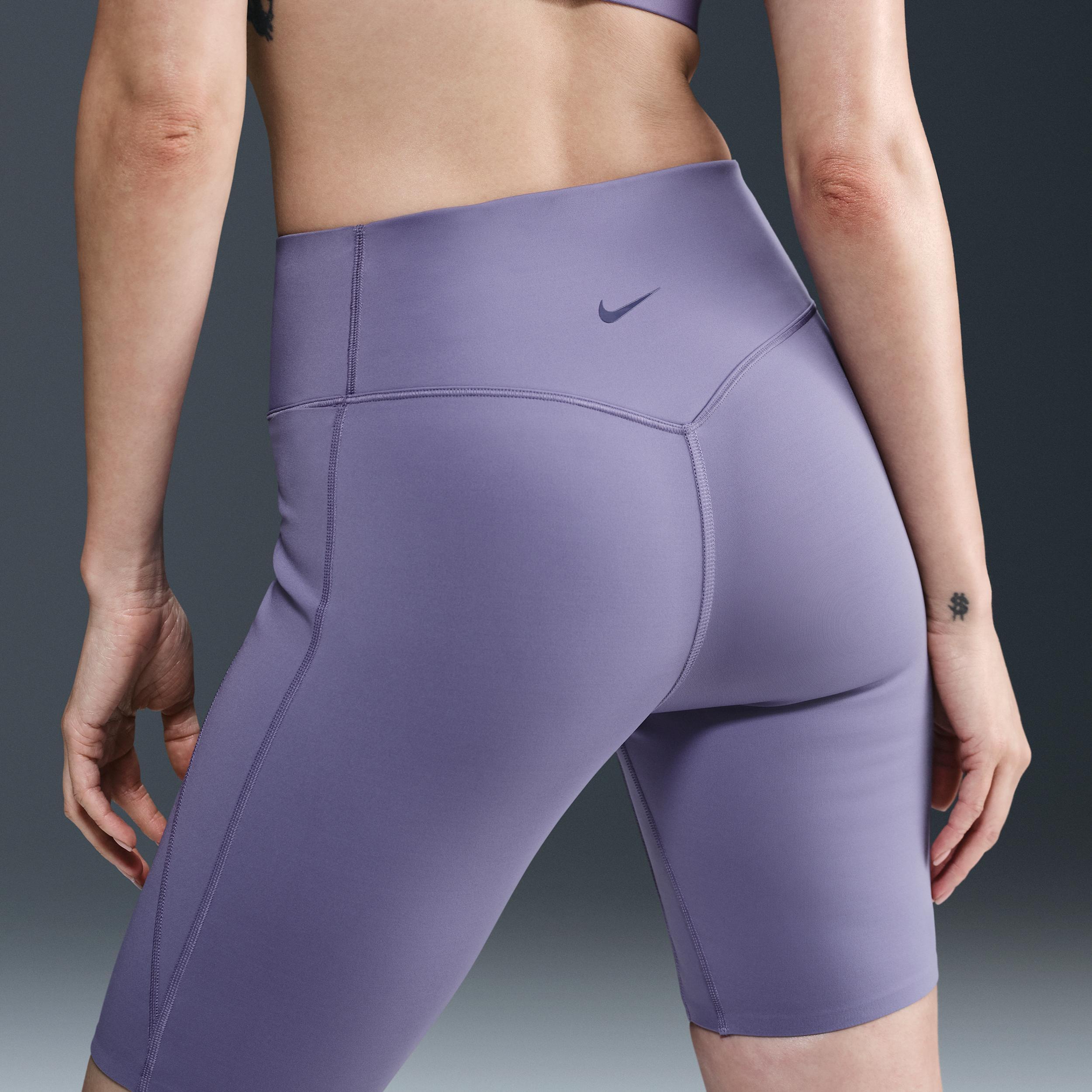 Nike Womens Universa High-Waisted 8 Biker Shorts with No Front Seam | HQ6823-527 Product Image