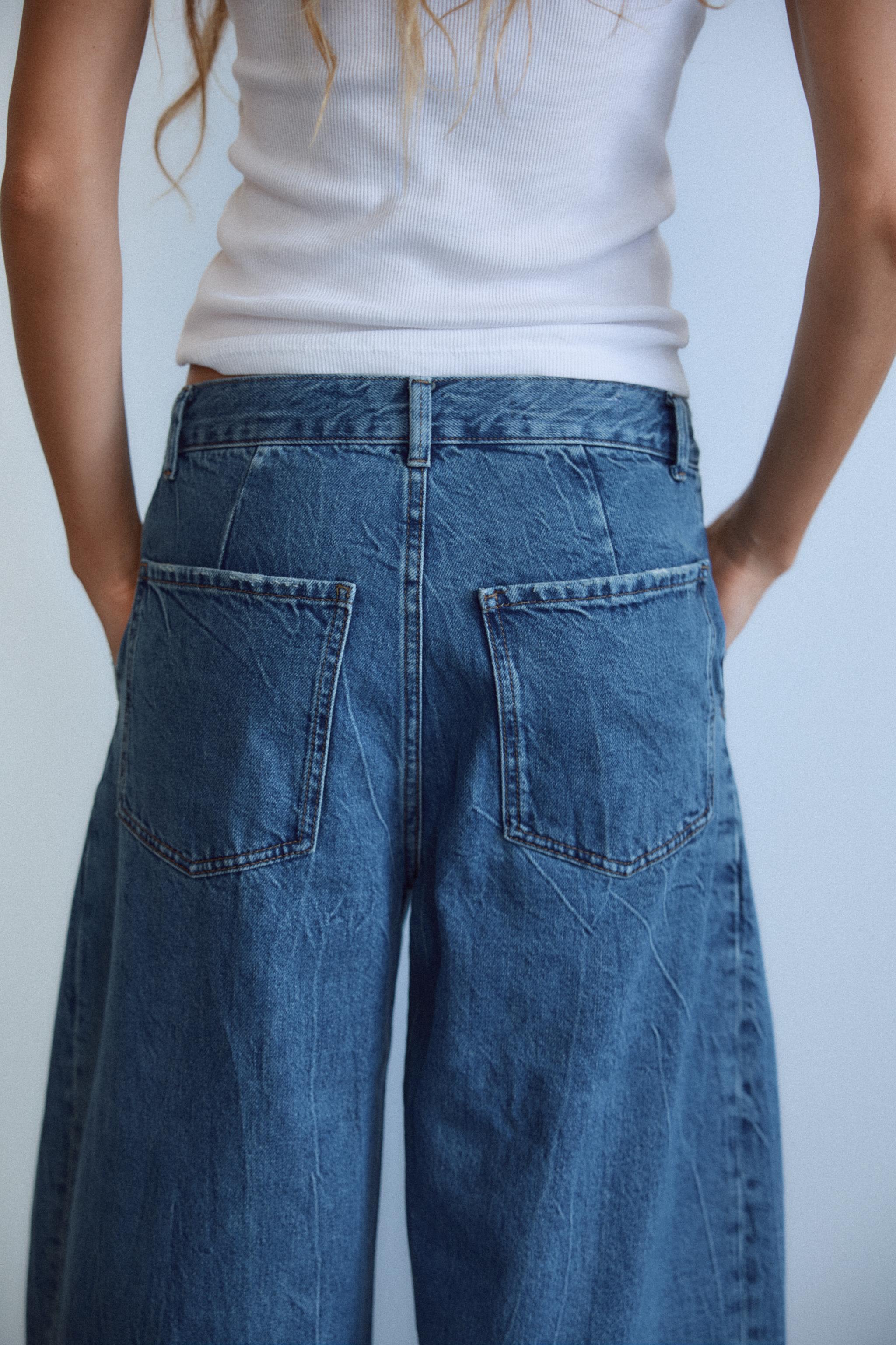 TRF LOW-RISE PLEATED JEANS Product Image