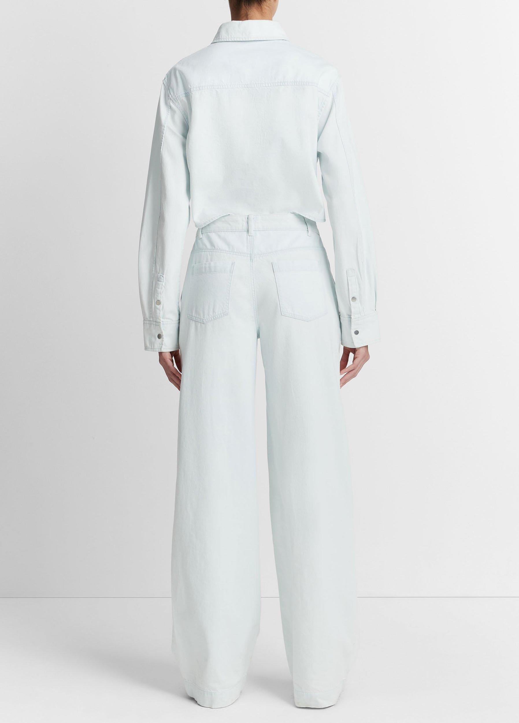 Washed Cotton Wide-Leg Trouser Product Image