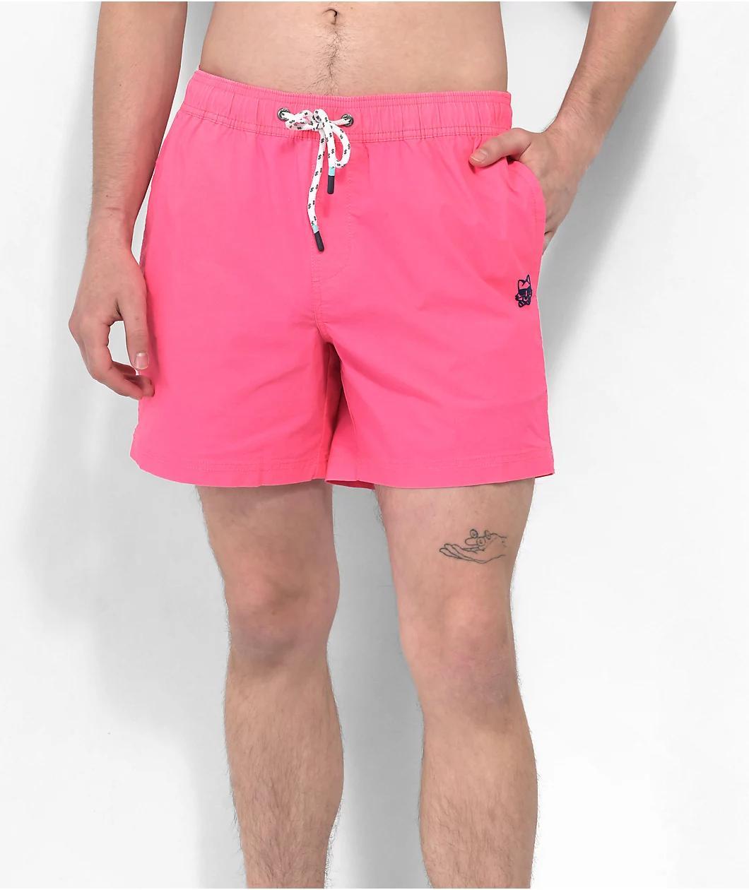 Party Pants Vintage Volley Pink Board Shorts Product Image