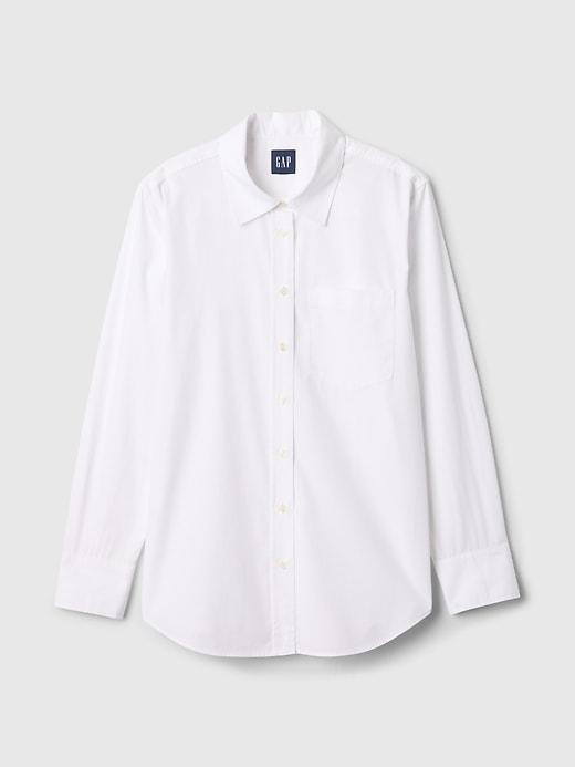 Organic Cotton Poplin Long Shirt Product Image