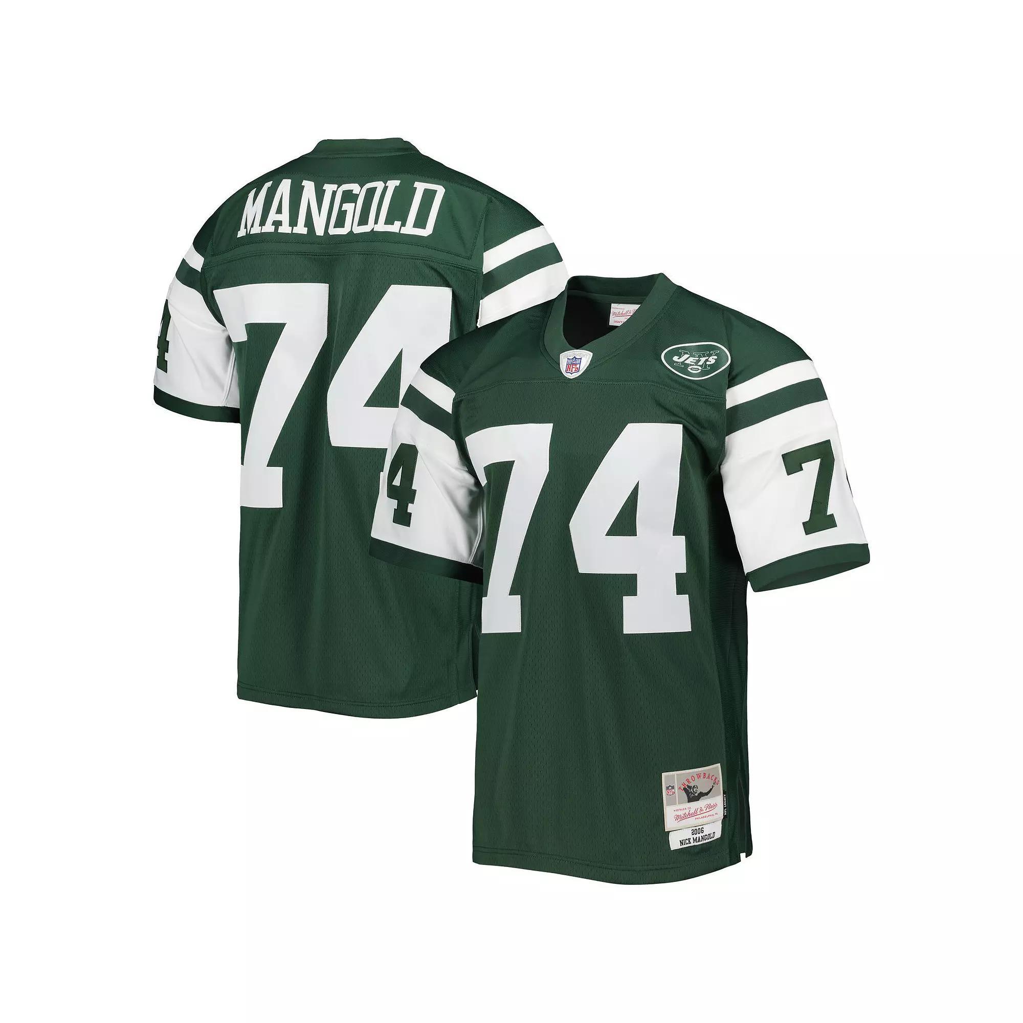 Men's Mitchell & Ness Nick Mangold Green New York Jets 2006 Legacy Replica Jersey, Size: Large Product Image