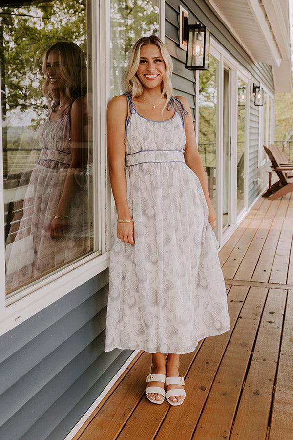 Coastal Vibes Organza Midi Dress Product Image
