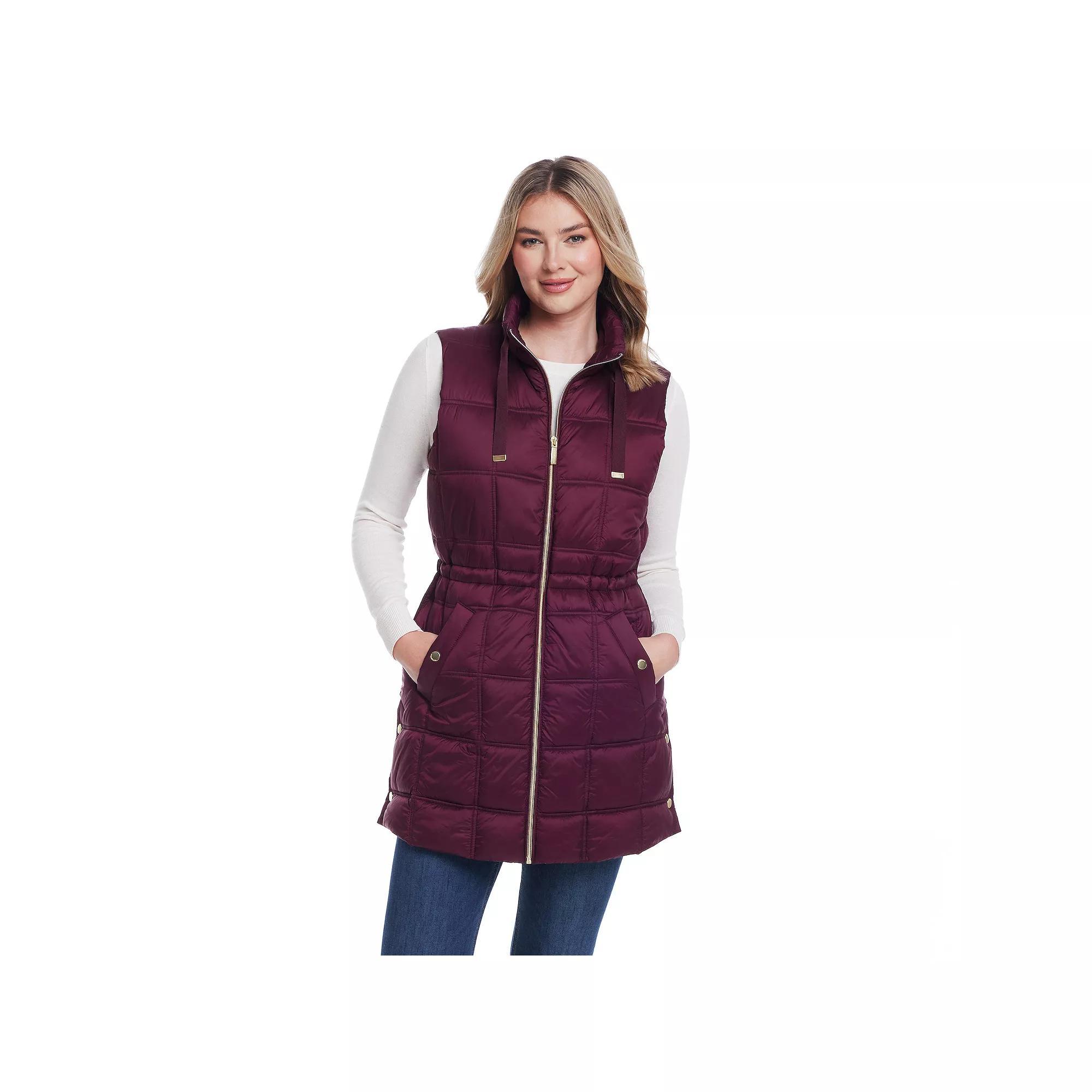 Women's Weathercast Box Quilted Longline Puffer,  Product Image