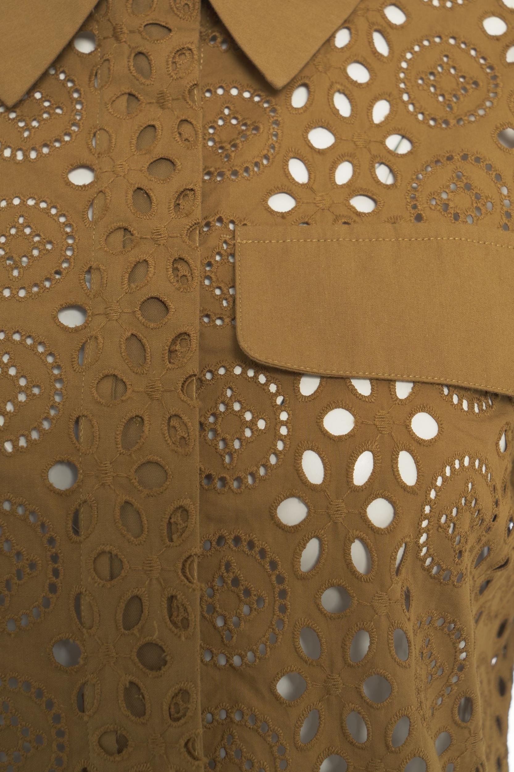 Blouse with perforated embroidery Product Image