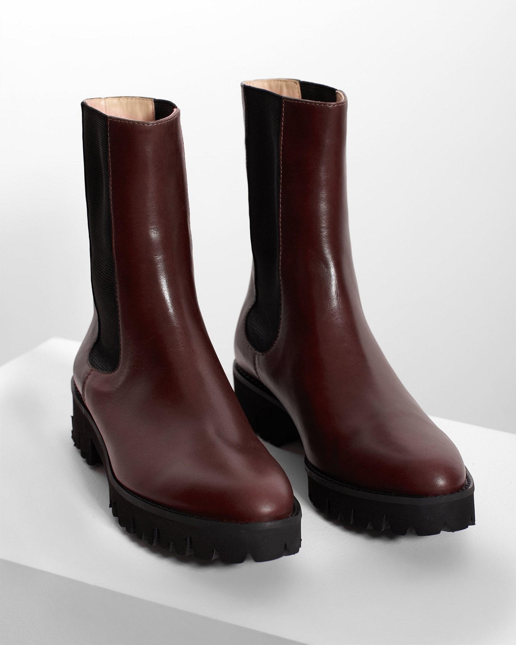 Chelsea Bootie in Glossed Leather Product Image